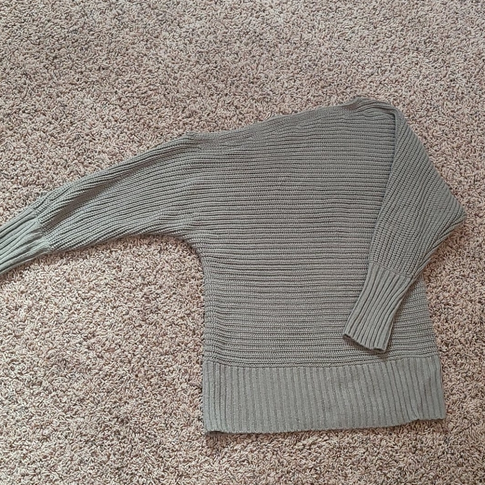Off the shoulder olive green sweater size medium
